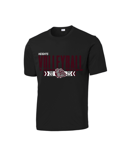 Heights Volleyball-Heights VB Performance Tee- Black