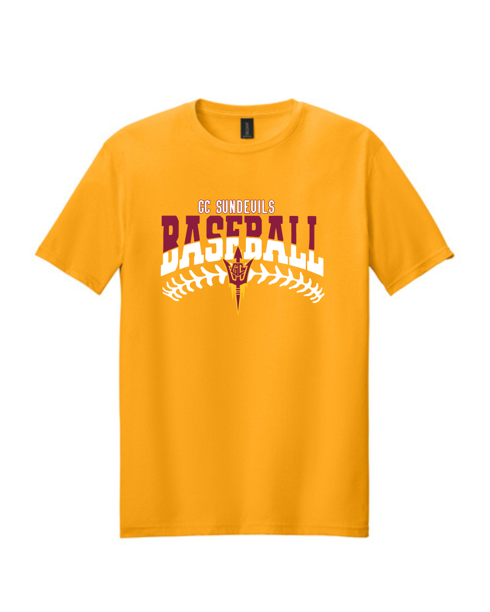 GC Sun Devils Baseball- GC Baseball Stitches Cotton Tee