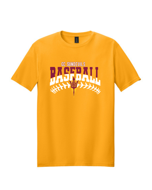 GC Sun Devils Baseball- GC Baseball Stitches Cotton Tee