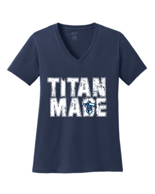 Shadow Creek Titans- Titans Made Ladies Vneck Cotton Tee