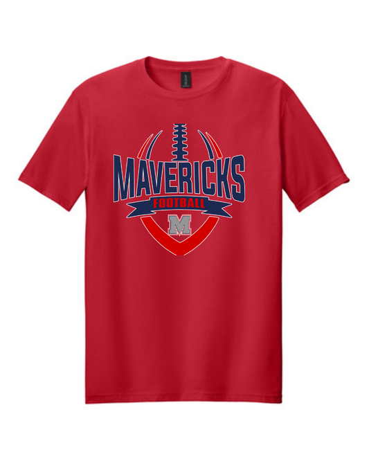 Manvel Football- Mavericks Football  Cotton Tee