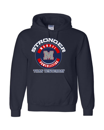 Manvel Powerlifting- Stronger than Yesterday Cotton blend Hoodie