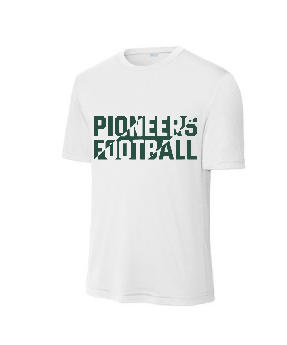 Iowa Colony High School Spiritwear-Split Pioneers Football Performance Tee