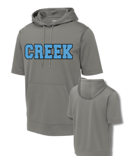 Shadow Creek- Embroidered Creek Applique  Short Sleeve Performance Hoodie