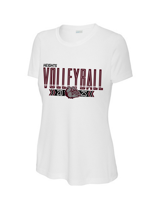 Heights Volleyball-Heights VB Ladies Performance Tee- White