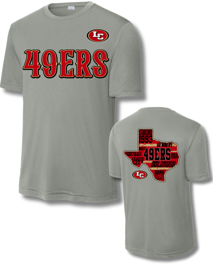 League City 49ers-49Ers- Performance Tee- Grey