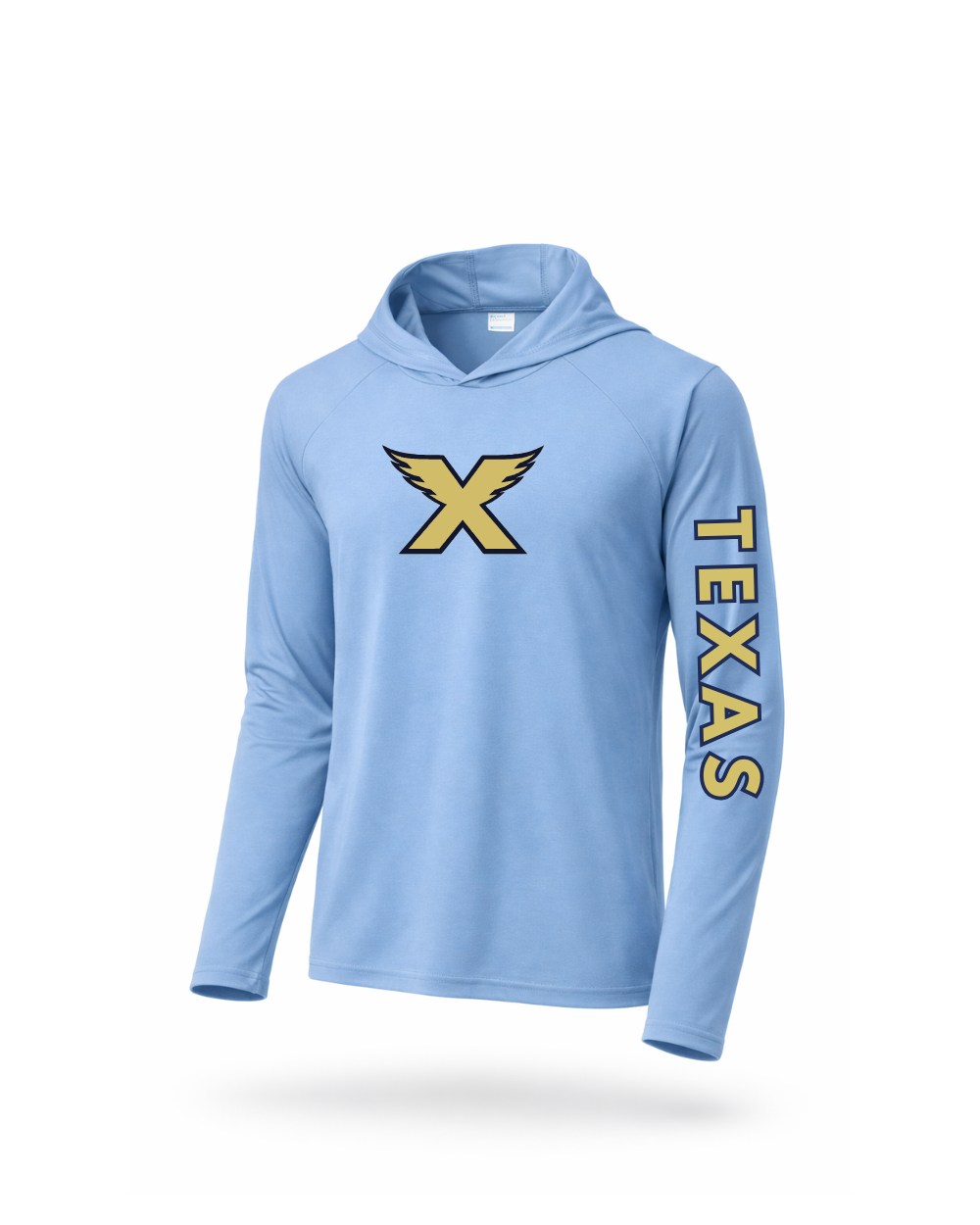 Texas Speed Elite - X Logo Performance Long Sleeve Hooded Tshirt