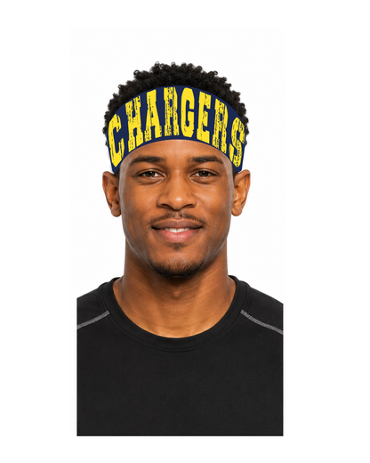 HTown Chargers Football & Cheer HTown Chargers Distressed Headband  - Navy