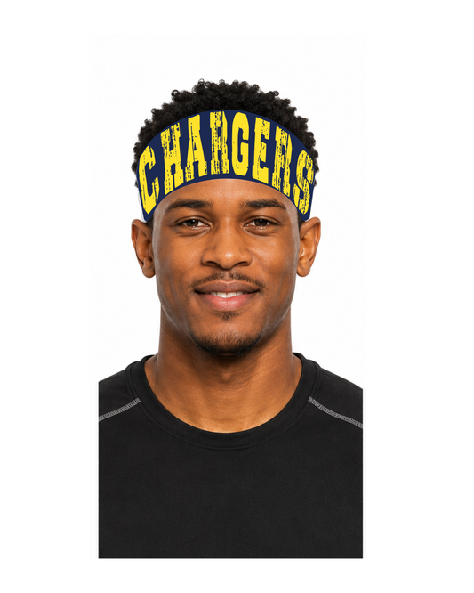 HTown Chargers Football & Cheer HTown Chargers Distressed Headband  - Navy