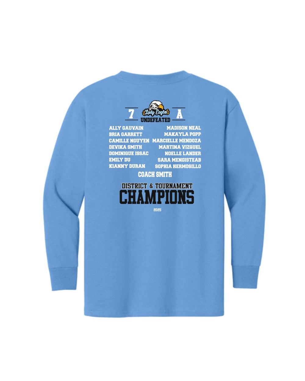 McNair Volleyball - 7A Undefeated District & Tournament Champions Cotton Long Sleeve