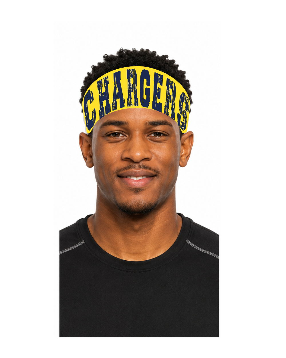HTown Chargers Football & Cheer HTown Chargers Distressed Headband  - Yellow