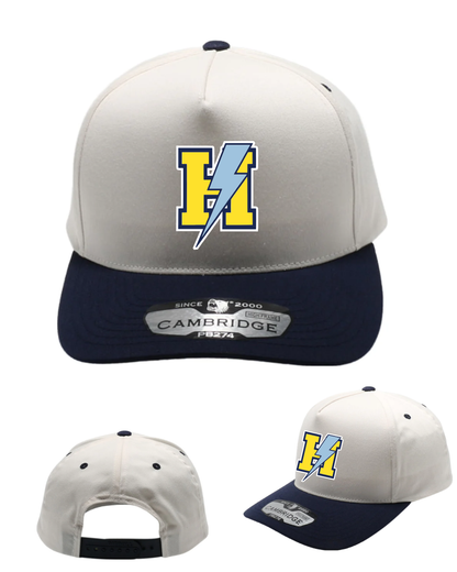 HTown Chargers Football & Cheer -HTown Chargers Embroidered 2 Tone Hat - Cream/ Navy