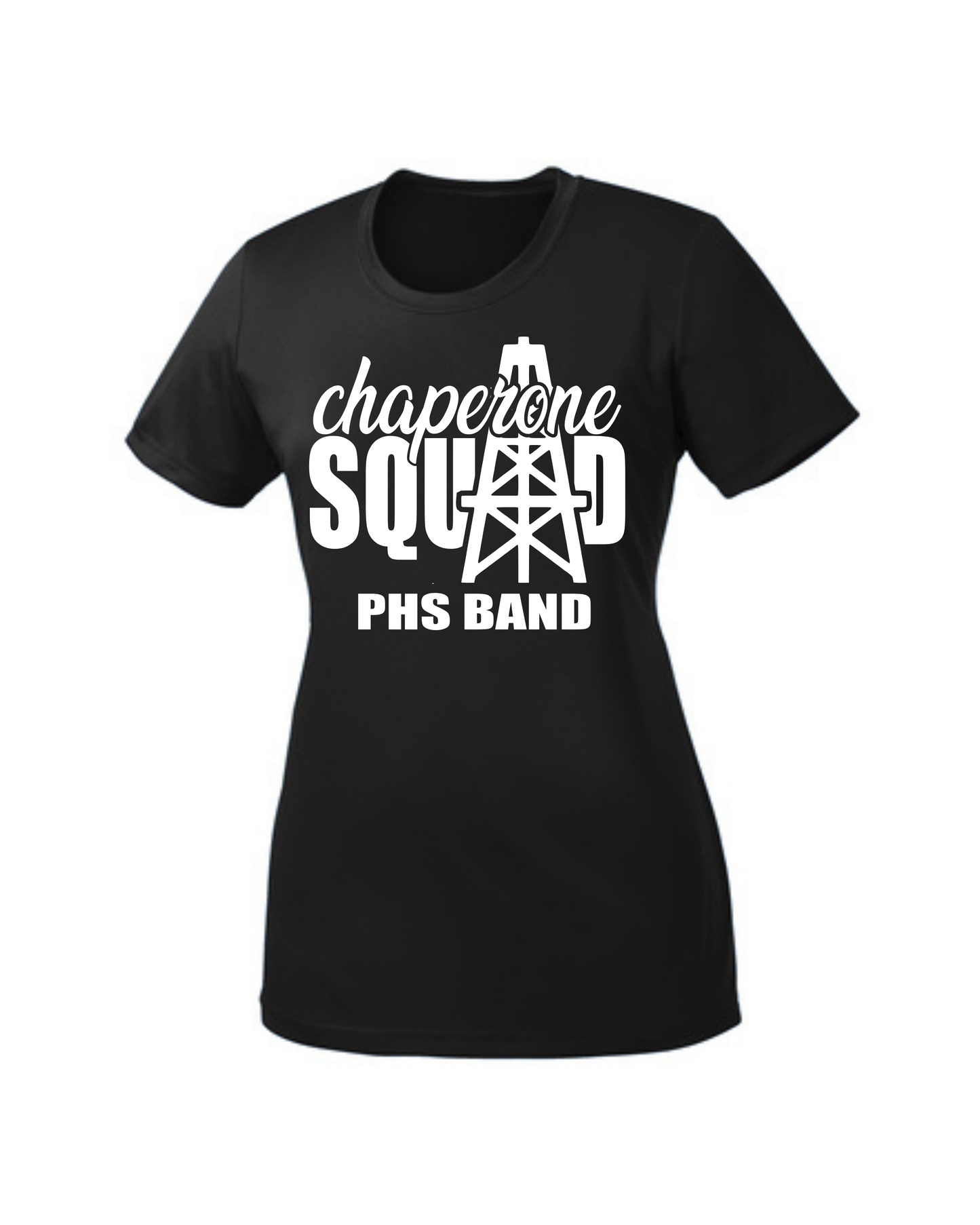 PHS Band Chaperone- PHS Band Chaperone Squad- Black Ladies Performance Tee