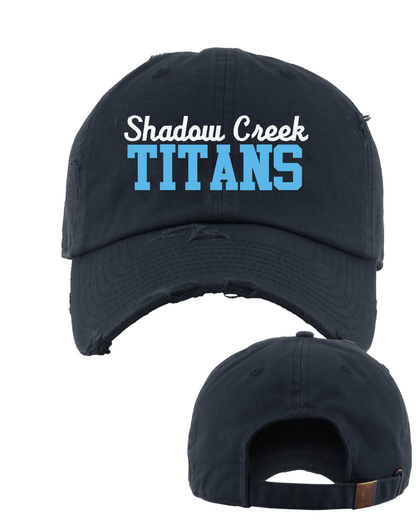 Shadow Creek Titans- Embroidered Shadow Creek Titans Distressed Cap