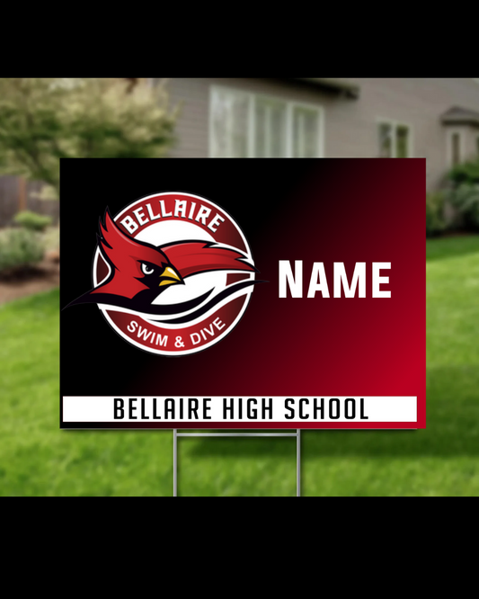 Bellaire HS  - Swim and Dive Yard Sign