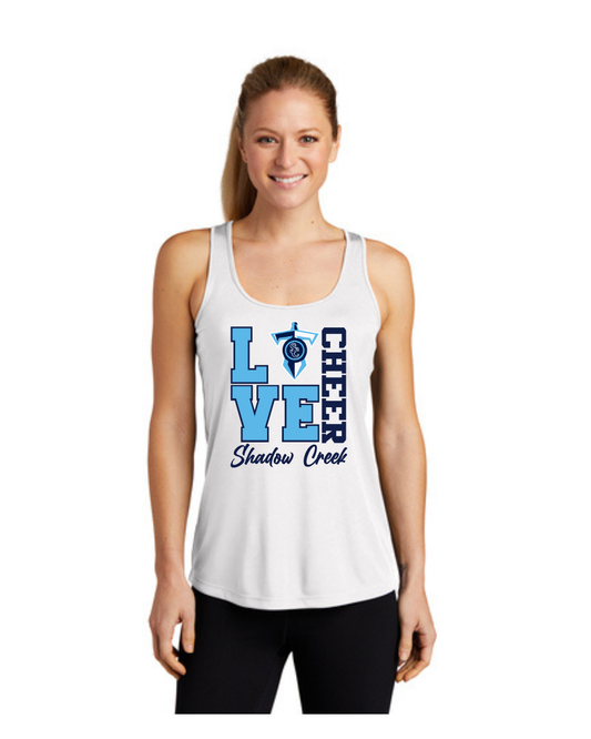 Shadow Creek Titans-Love Cheer- Ladies Racerback Tanktop