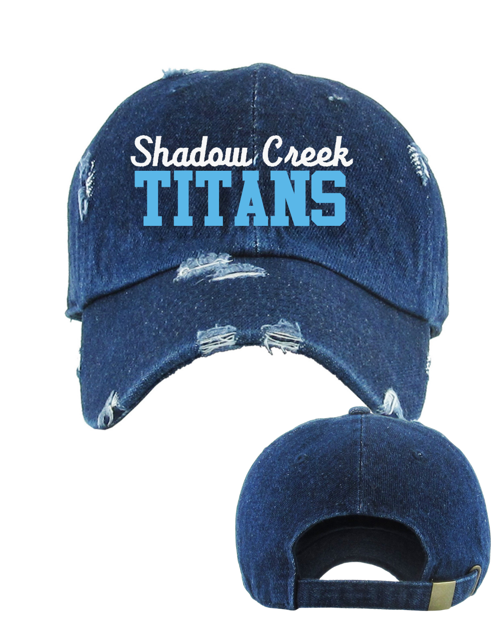 Shadow Creek Titans- Embroidered Shadow Creek Titans Distressed Cap