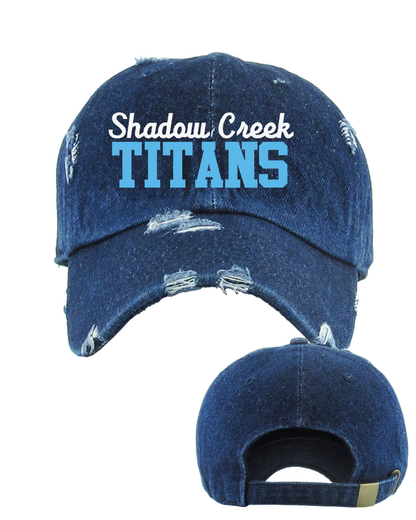 Shadow Creek Titans- Embroidered Shadow Creek Titans Distressed Cap