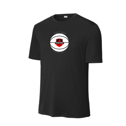 Texas Made -TX Made Basketball -Black Performance Tee