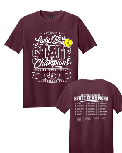 PHS Softball-State Champions  Cotton Tee