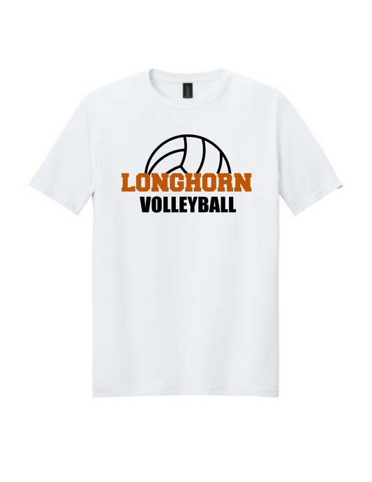 Dobie HS Volleyball - Longhorn Volleyball Logo - Dryblend Cotton Tee