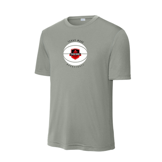 Texas Made -TX Made Basketball -Grey Performance Tee