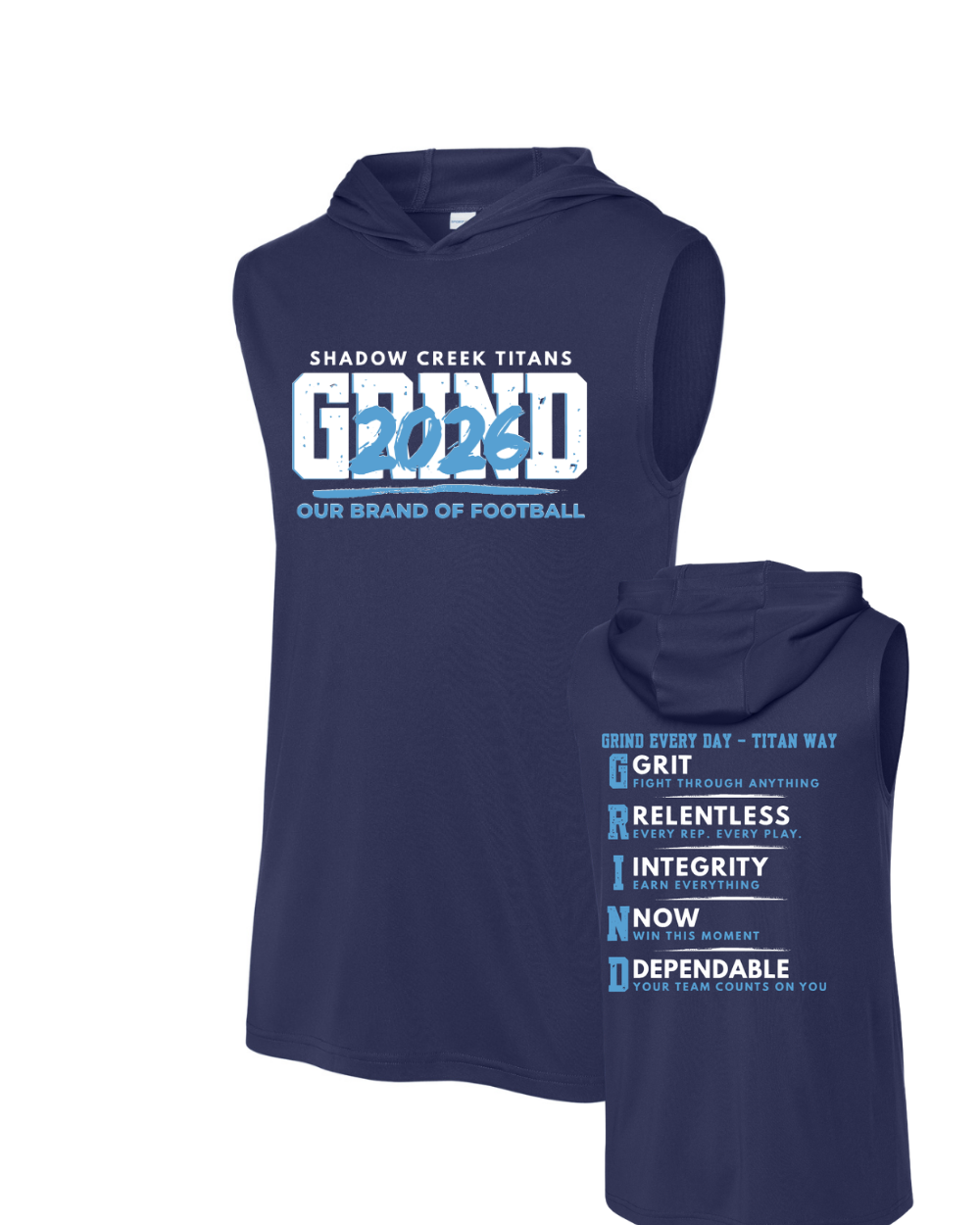 Shadow Creek Titans -Titans Grind 2026 Sleeveless Hoodie