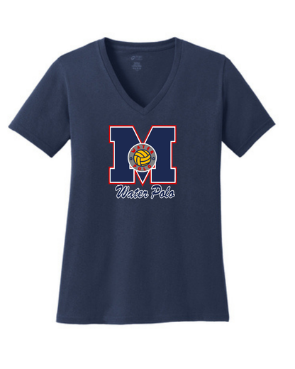 Manvel Water Polo- Mavericks Water Polo Ladies Vneck Cotton Tee