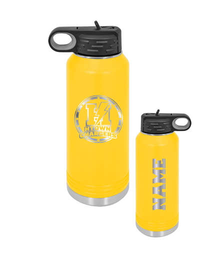 HTown Chargers Football & Cheer- Laser Engraved 32 oz Water Bottle