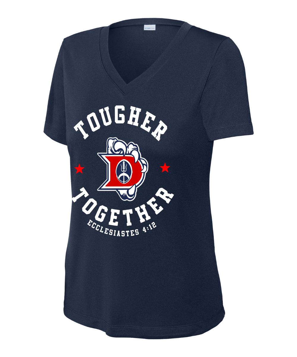 Dawson Football Booster- Tougher Together Ladies Performance Tee