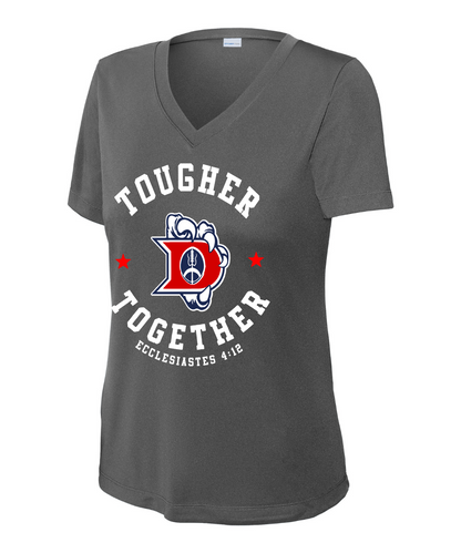 Dawson Football Booster- Tougher Together Ladies Performance Tee