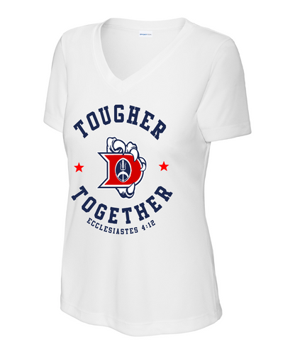 Dawson Football Booster- Tougher Together Ladies Performance Tee