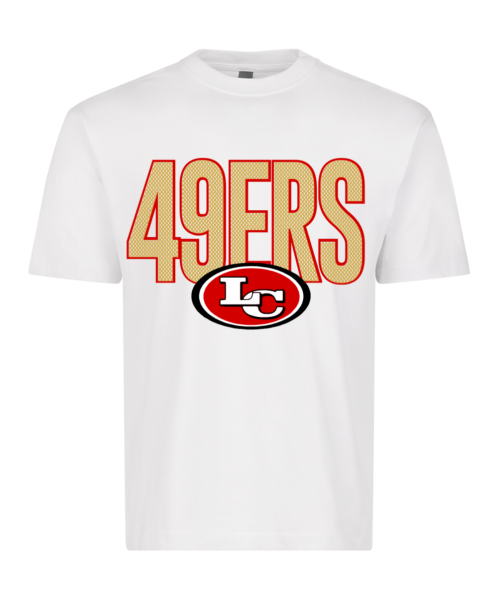 League City 49ers Football & Cheer- LC49ERS Football HeavyWeight Tee - White