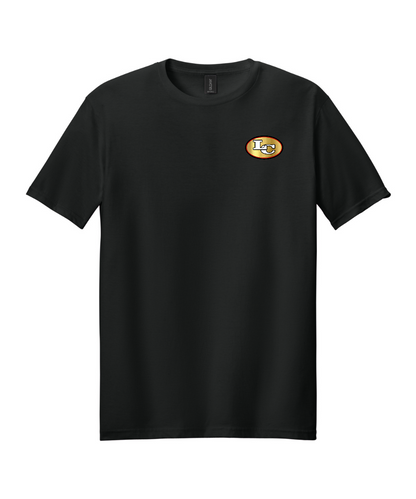 League City 49ers - Gold Metllic Logo Cotton Tee - Black