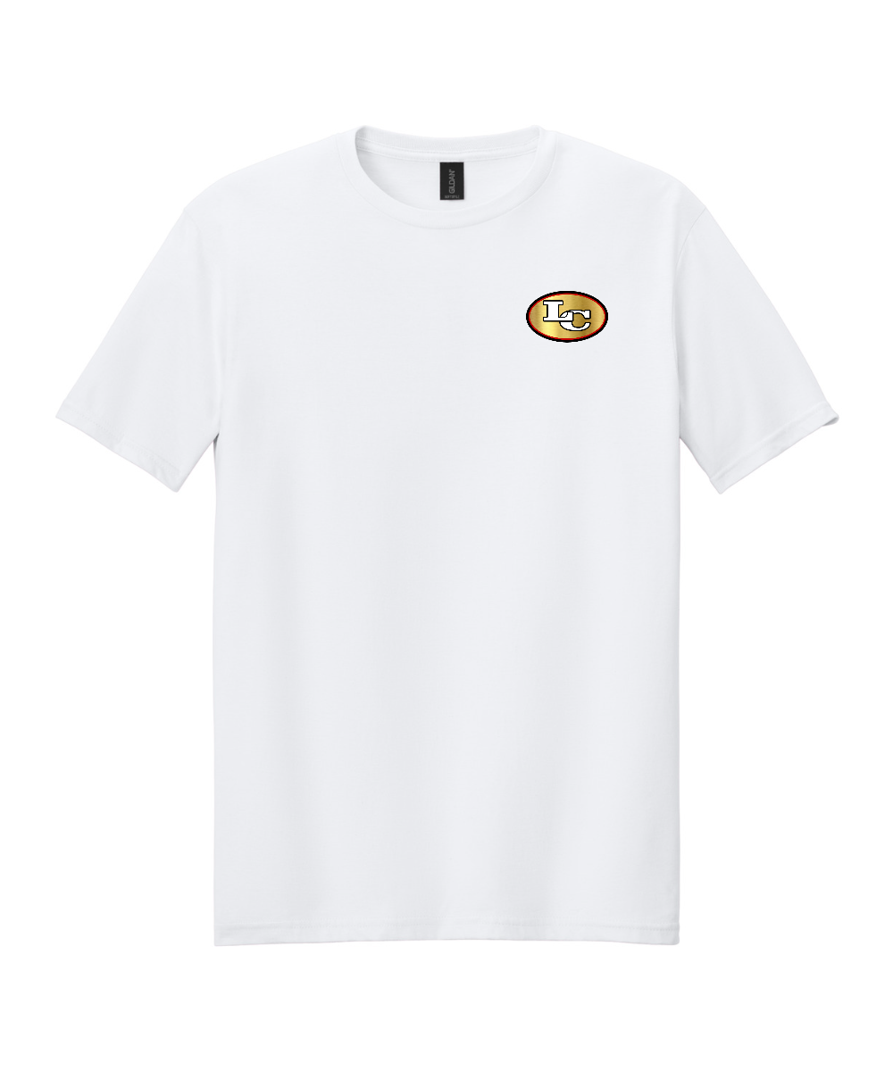 League City 49ers - Gold Metllic Logo Cotton Tee - White