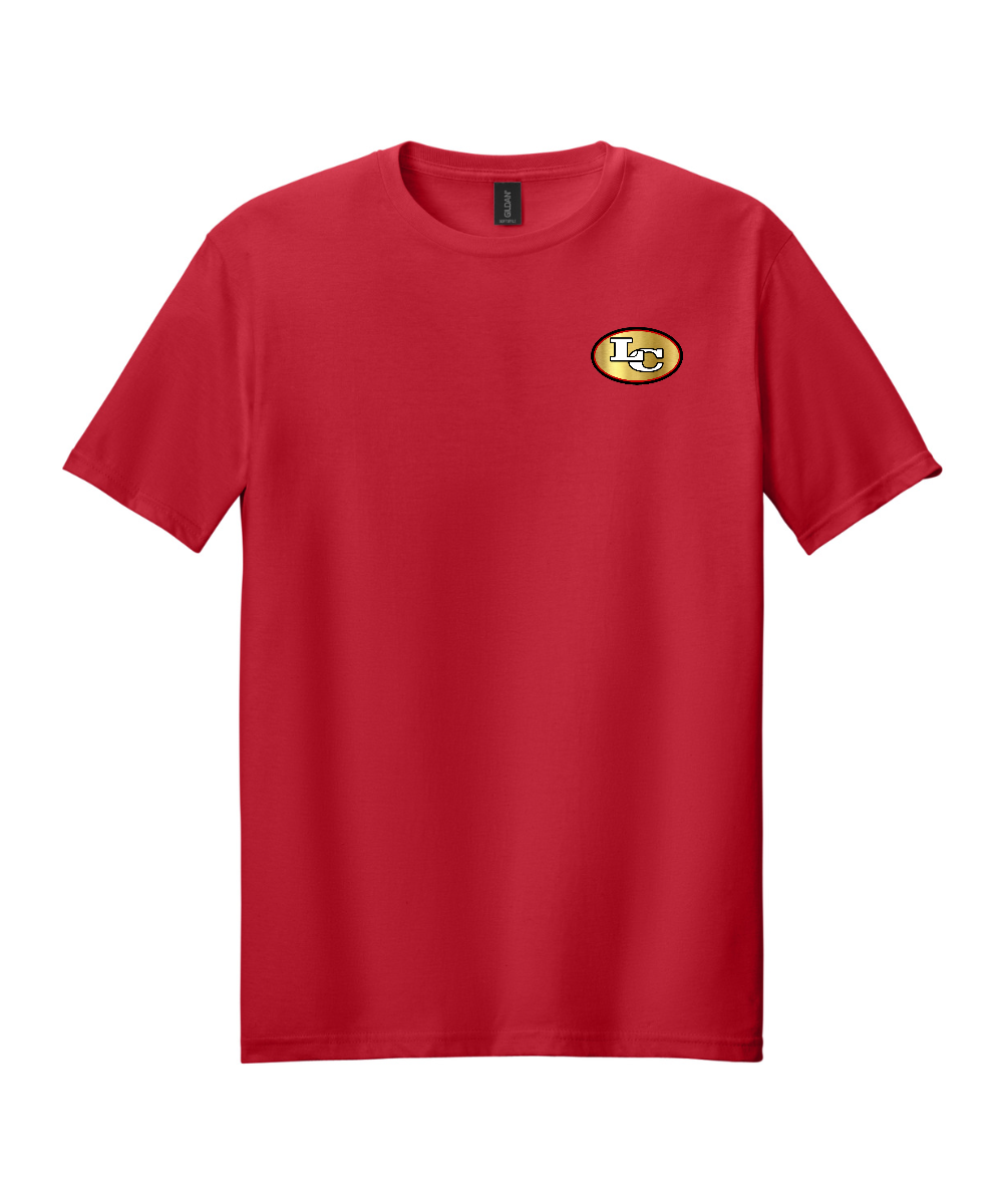 League City 49ers - Gold Metllic Logo Cotton Tee - Red