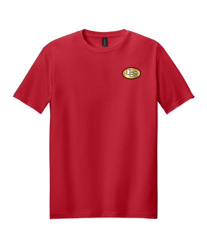 League City 49ers - Gold Metllic Logo Cotton Tee - Red