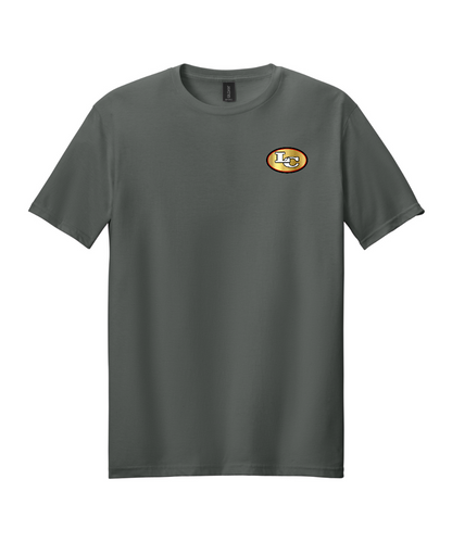 League City 49ers - Gold Metllic Logo Cotton Tee - Charcoal