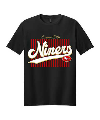 League City 49ers Football & Cheer- LC  Striped 49ERS - Black