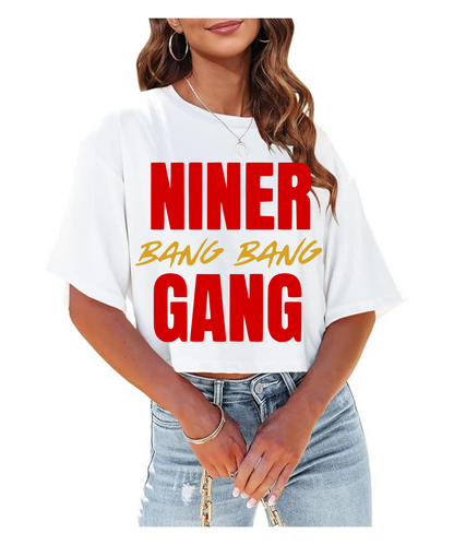 League City 49ers Football & Cheer BELLA+CANVAS Women's 6-Ounce Heavyweight Tee BC6110 - White