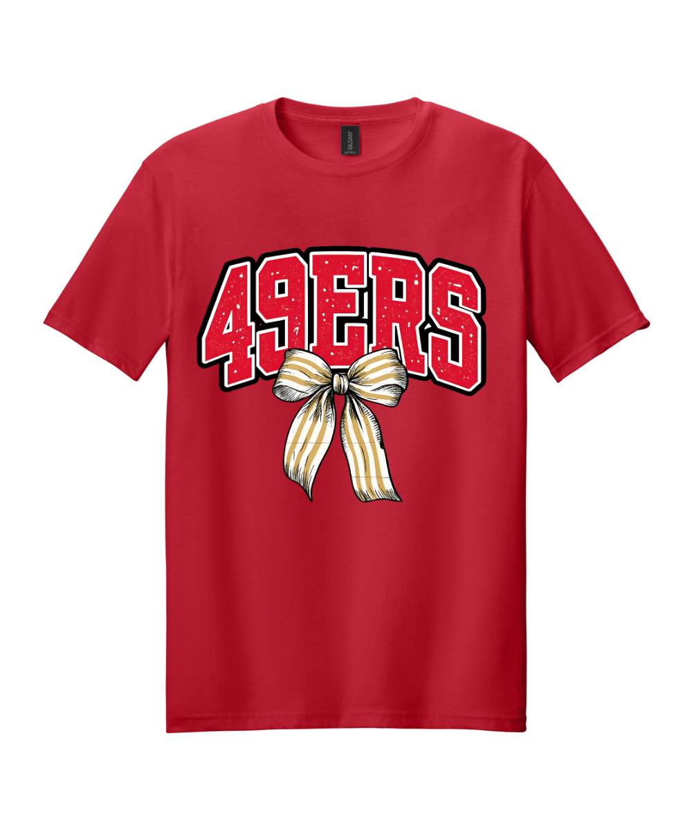 League City 49ers- 49ers Bow Cotton Tee