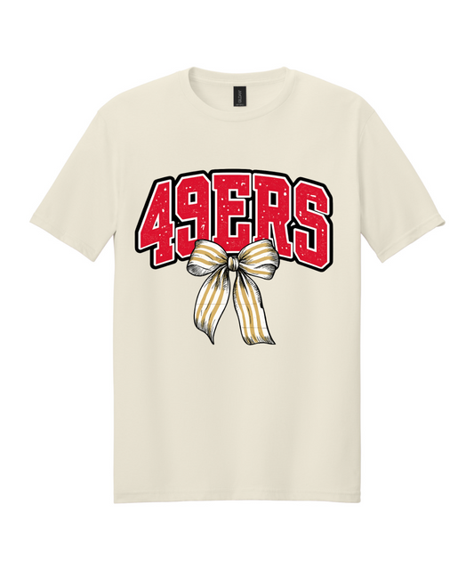 League City 49ers- 49ers Bow Cotton Tee