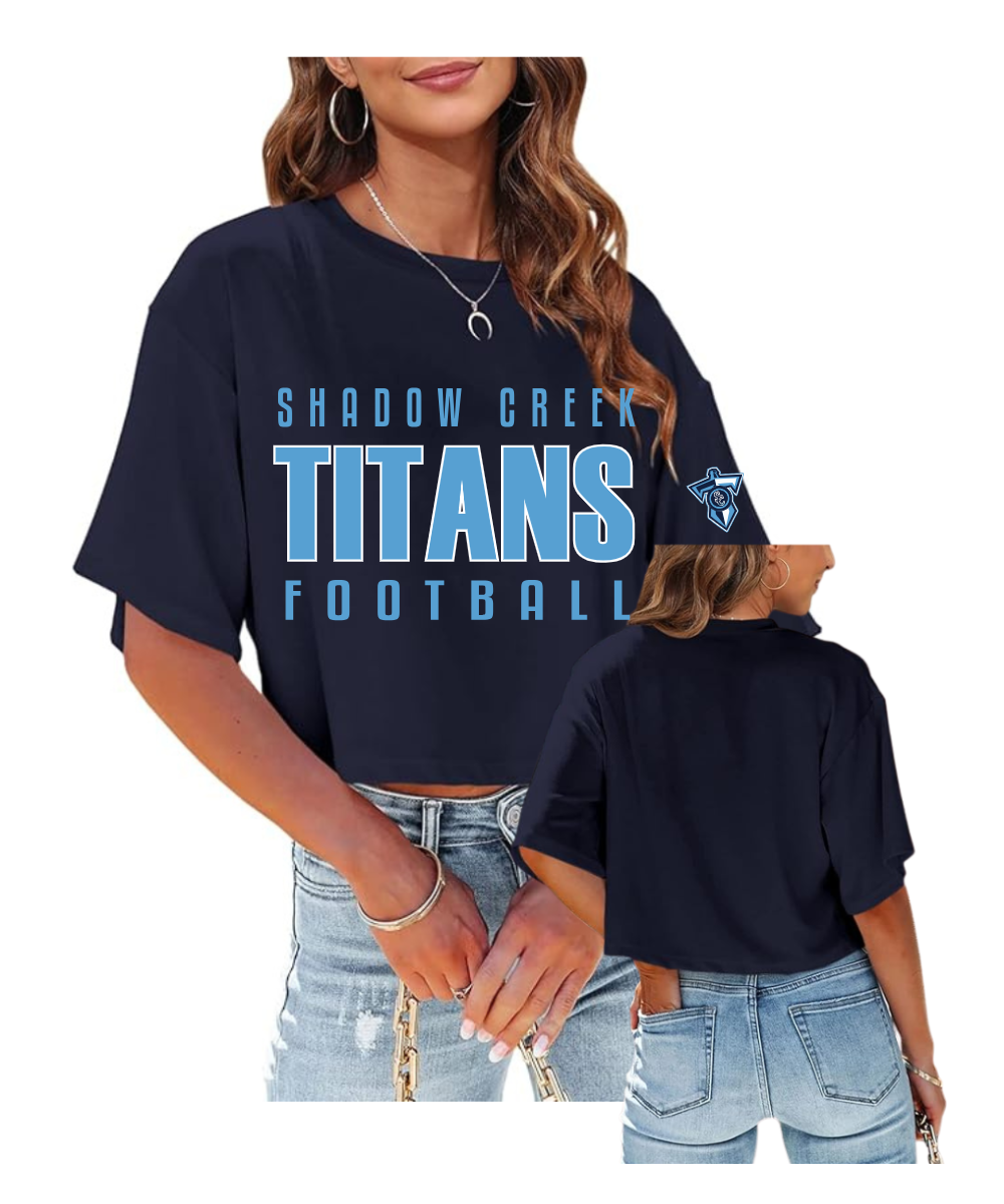 Shadow Creek Titans- SC Titans Football Ladies Crop Top