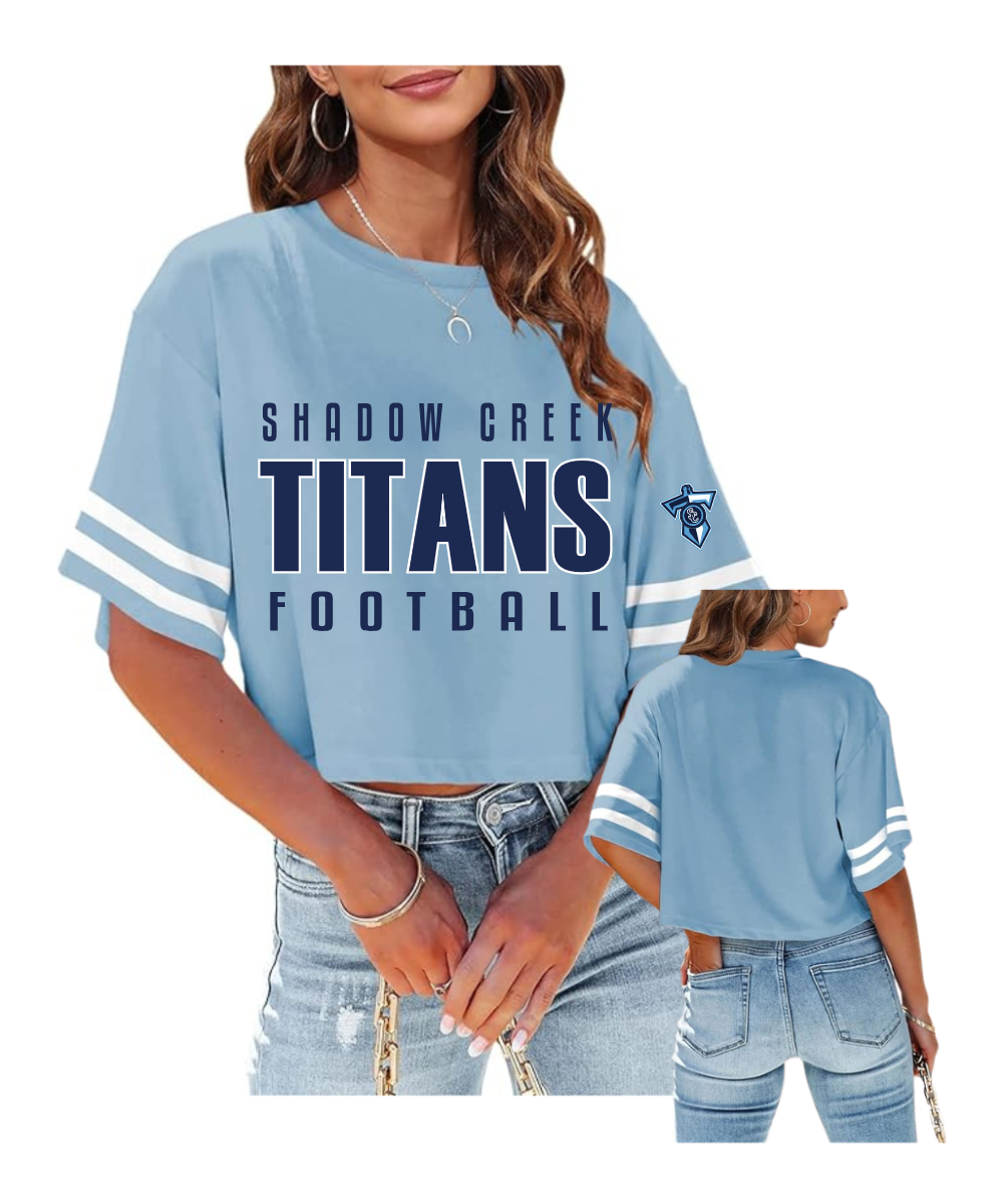 Shadow Creek Titans- SC Titans Football Ladies Crop Top