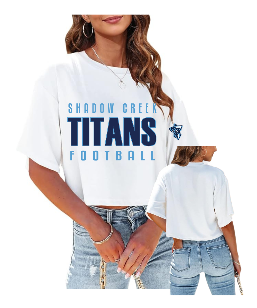 Shadow Creek Titans- SC Titans Football Ladies Crop Top