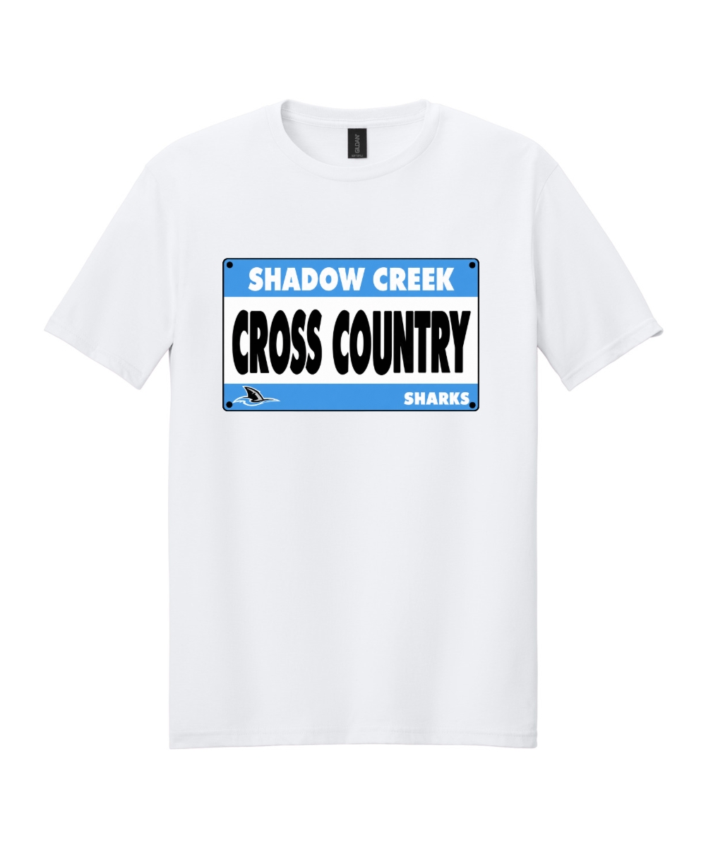 Shadow Creek Cross Country Track & Field - Cross Country BIB Cotton Tee - White