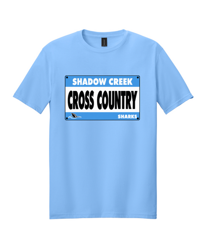 Shadow Creek Cross Country Track & Field - Cross Country BIB Cotton Tee - Carolina Blue