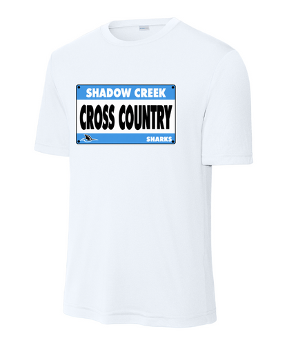 Shadow Creek Cross Country Track & Field - Cross Country BIB Performance Tee - White