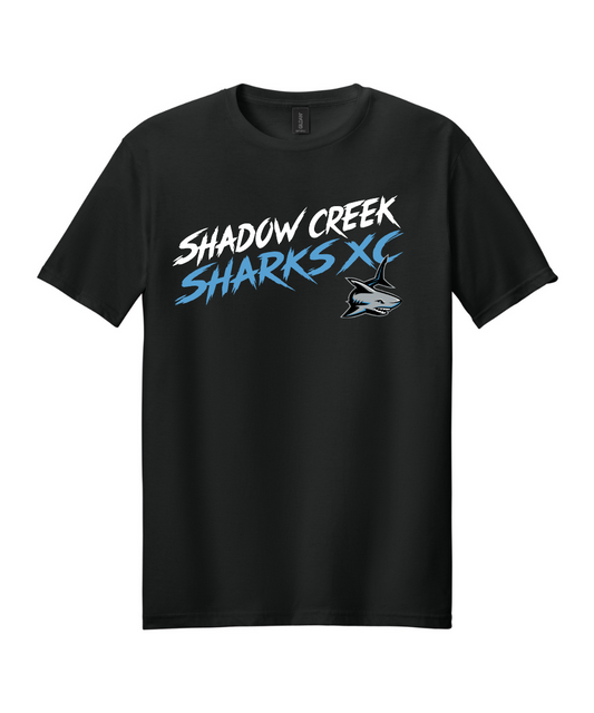 Shadow Creek Cross Country Track & Field - Shadow Creek Sharks XC Cotton Tee - Black
