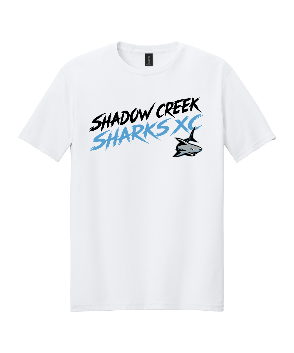 Shadow Creek Cross Country Track & Field - Shadow Creek Sharks XC Cotton Tee - White
